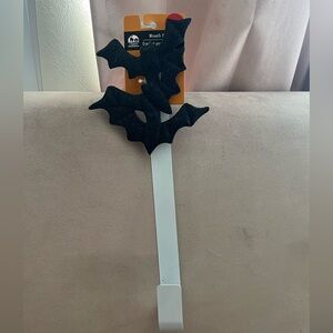 Black Bat Halloween Wreath Decor